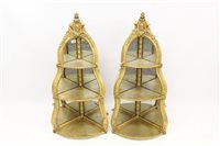 Lot 1394 - Pair of mid-Victorian giltwood mirrored corner...