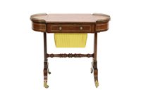 Lot 1395 - Regency rosewood and brass mounted ladies'...