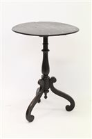 Lot 1396 - Victorian black papier mâché chess-top...
