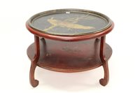 Lot 1397 - Regency-style toleware oval tray, chinoiserie...