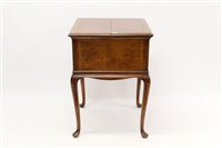 Lot 1400 - Art Deco walnut and grained 'surprise' drinks...