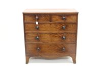 Lot 1404 - Early Victorian mahogany chest of drawers with...