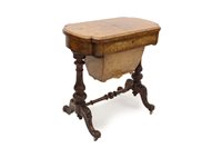 Lot 1412 - Victorian figured walnut games table, shaped...