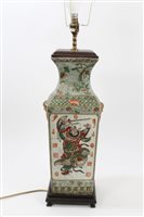 Lot 1416 - Decorative Chinese famille verte vase...
