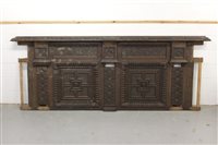 Lot 1425 - Impressive Jacobean-style carved oak panel...