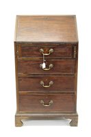 Lot 1431 - Rare George III mahogany bureau of diminutive...