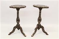 Lot 1439 - Pair of North African mother of pearl and bone...