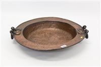 Lot 1441 - Substantial antique copper bowl of dished form,...