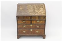 Lot 1314 - Early 18th century walnut and feather-banded...