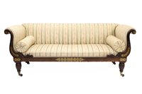 Lot 1315 - Good Regency rosewood and brass inlaid...