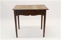 Lot 1316 - George III mahogany side table with single...