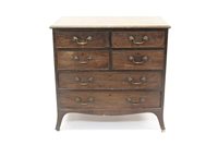 Lot 1317 - George III chest, having four short over two...