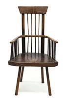 Lot 1319 - Scarce 19th century Welsh primitive ash and...