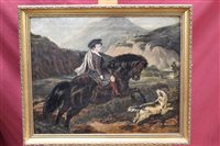 Lot 1293 - 19th century Naive School oil on canvas - a...