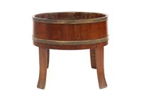 Lot 1307 - 19th century mahogany and brass bound wine...