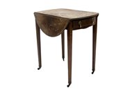 Lot 1311 - George III mahogany and tulipwood crossbanded...
