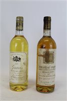 Lot 1576 - Wine - two bottles, Chateau Pajot Sauternes...