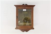 Lot 1472 - 19th century mahogany wall hanging display...