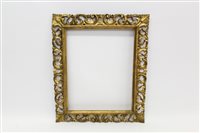 Lot 1488 - 19th century Florentine carved giltwood frame,...