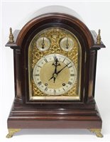 Lot 1542 - Late Victorian bracket Clocks & Barometersck...