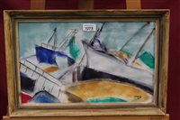 Lot 1275 - Earl Haig (1918 - 2009), pastel - fishing...