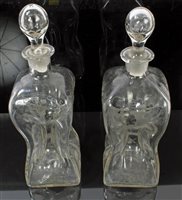 Lot 163 - Pair late 19th century Continental glass...