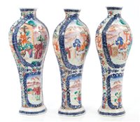 Lot 167 - Garniture of three 18th century Chinese export...