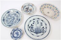 Lot 177 - Two 18th century Delft blue and white tin...