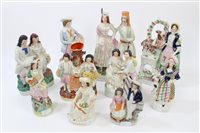 Lot 179 - Collection of ten Victorian Staffordshire...