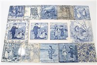 Lot 181 - Collection of fourteen Victorian blue and...