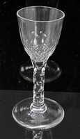 Lot 182 - Georgian wine glass, circa 1760, with facet...