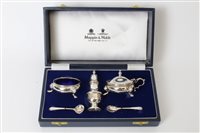 Lot 203 - Contemporary silver condiment set - comprising...