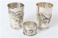 Lot 209 - Late 19th / early 20th century Chinese silver...