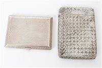 Lot 211 - Unusual Victorian silver card case of...