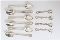 Lot 214 - Set of six Victorian Irish silver Old English...