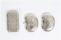 Lot 224 - Victorian silver vesta case of rectangular...