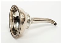 Lot 275 - George III silver wine funnel of conventional...