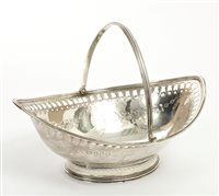 Lot 276 - George III silver bonbon / sweetmeat basket of...