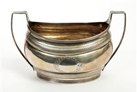 Lot 280 - George III silver two-handled sugar bowl of...