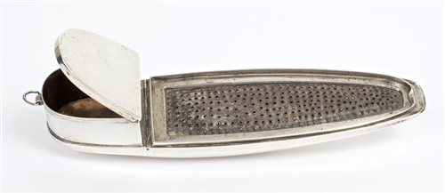 Lot 295 - 19th century rare Indian silver nutmeg grater...