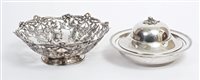 Lot 310 - Continental silver fruit bowl of circular form,...