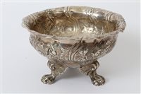 Lot 358 - Georgian white metal sugar bowl of circular...