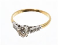 Lot 431 - Diamond single stone ring, the old brilliant...