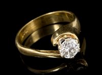 Lot 472 - Diamond single stone ring, the brilliant cut...