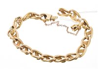 Lot 493 - 14ct gold and seed pearl bracelet