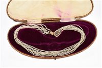 Lot 505 - George III seed pearl necklace with eight...