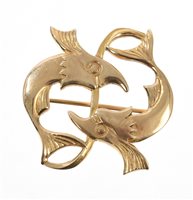 Lot 533 - 9ct gold Ivan Tarratt brooch, designed by...