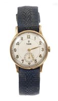 Lot 602 - 1940s gentlemen's Tudor 9ct gold wristwatch...