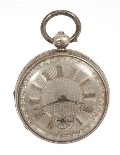 Lot 615 - George IV gentlemen's silver pocket watch with...