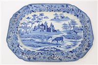 Lot 125 - Early 19th century blue and white ashet with...